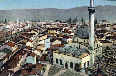 Srbsko, Monastir: pohled na mešitu, Monastir se nazývá desormais Bitola a nachází se v Makedoinu - Pohlednice 1914-1918 od Unbekannt
