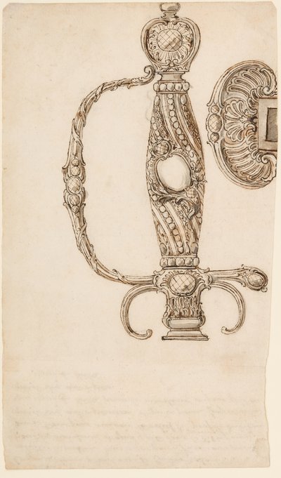 Sada čtyř designů pro malé meče, ca. 1725-80. od Unbekannt