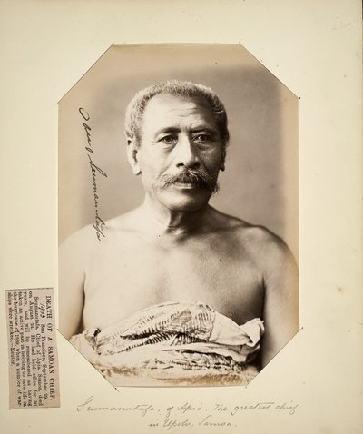 Seumanutafa z Apie. Největší náčelník v Upolu, Samoa (tisk alba) od Unbekannt