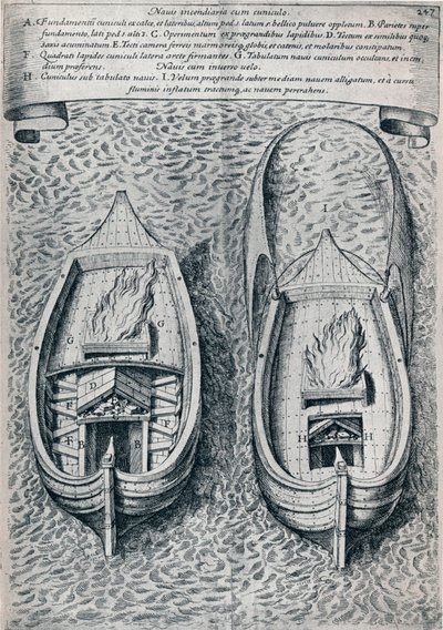Ohnivá loď sedmnáctého století, c1660 od Unbekannt