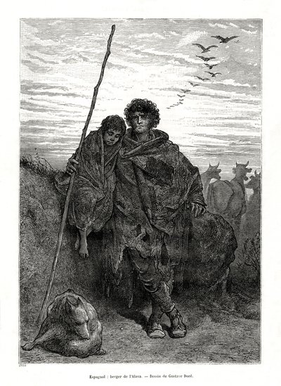 Pastýř z Alava, Španělsko, 1886 od Unbekannt
