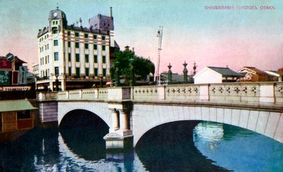 Shinsaibashi Bridge, Osaka, Japan, 20th century od Unbekannt