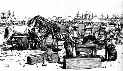 Shoeing Forge of the New South Wales Artillery at Suakim, c1885, 1902 od Unbekannt