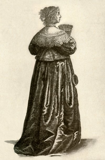 Ukazuje šaty anglické gentlemanky, 1640, 1937. od Unbekannt