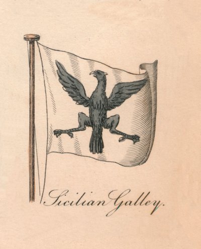 Sicilská galéra, 1838 od Unbekannt