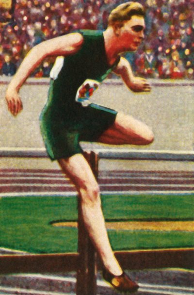 Sid Atkinson z Jižní Afriky, vítěz běhu na 110 m překážek, 1928. od Unbekannt