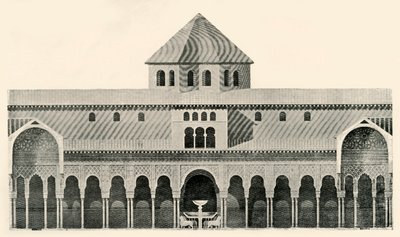 Boční pohled na dvůr lvů a fontány, 19. století, 1907. od Unbekannt