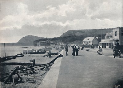 Sidmouth - Promenáda a pláž, 1895 od Unbekannt