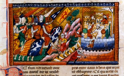 Obléhání Antiochie, c1097, 14. století od Unbekannt