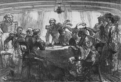 Podepsání Nankinské smlouvy, c1880 od Unbekannt