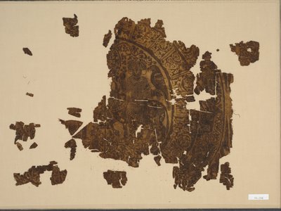 Hedvábný fragment se sokolníkem na býkovi, 1000-1100. od Unbekannt