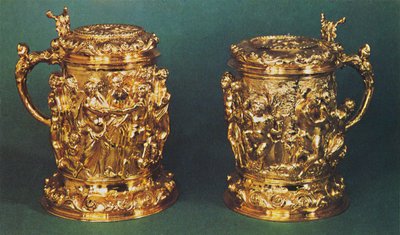Stříbrně zlacené korbele, kolem 1661, 1953 od Unbekannt