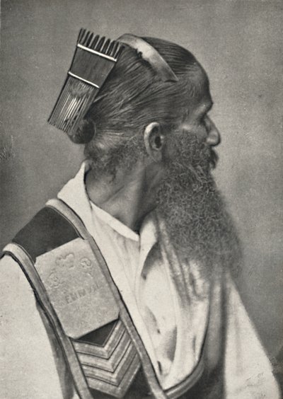 Sinhálský sluha s hřebínkem z želvoviny, 1926 od Unbekannt