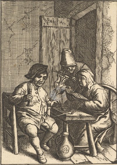 Pěvecký pár a housle, 1610-85. od Unbekannt