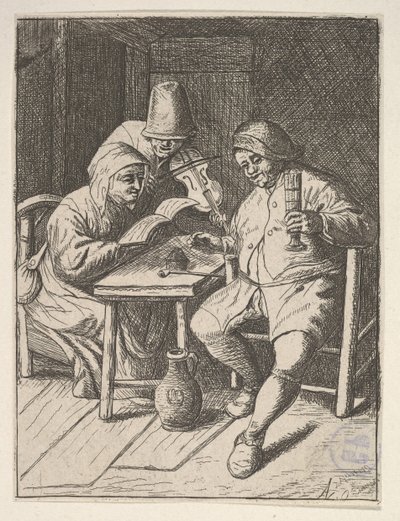 Pěvecké páry a housle, 1610-85. od Unbekannt