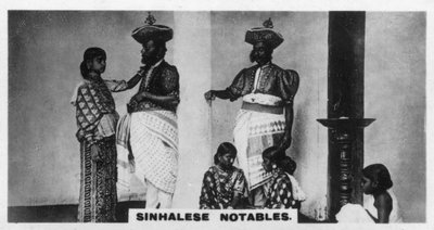 Sinhálští prominenti, Cejlon, c1925 od Unbekannt