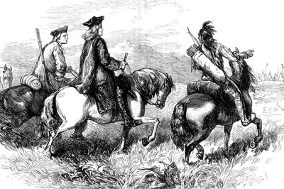 Sir Alexander Cuming na cestě k návštěvě Cherokees, Jižní Karolína, c1730 c1880 od Unbekannt