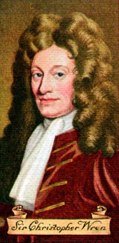 Sir Christopher Wren, převzato ze série cigaretových karet, 1935 od Unbekannt