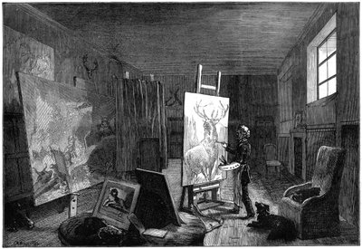 Sir Edwin Landseers 1802-1973 studio, Brighton, East Sussex, 1874 od Unbekannt