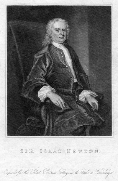 Sir Isaac Newton , anglický matematik, astronom a fyzik, 19. století od Unbekannt