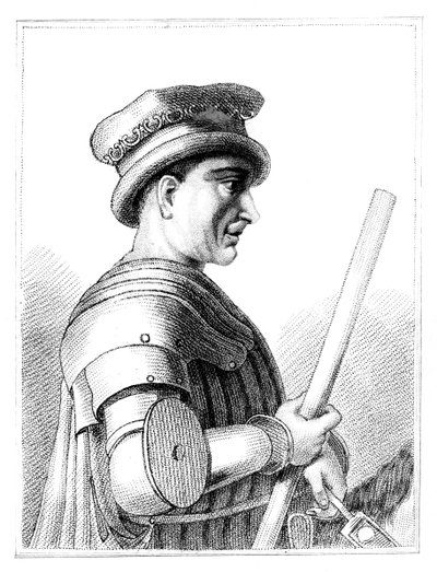 Sir John Hawkwood, anglický žoldák nebo kondotiér v Itálii 14. století, 1819 od Unbekannt