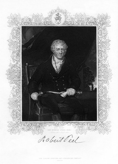 Sir Robert Peel, britský průmyslník, 19. století od Unbekannt