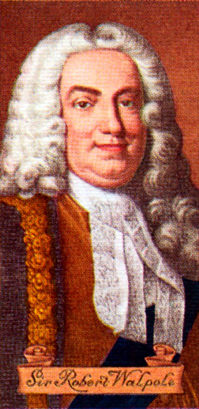 Sir Robert Walpole, převzato ze série cigaretových karet, 1935 od Unbekannt