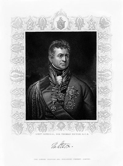 Sir Thomas Picton, britský vojenský vůdce, 19. století od Unbekannt