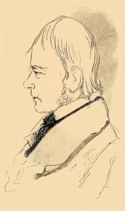 Sir Walter Scott - Kopie náčrtu ze života, 1882. od Unbekannt