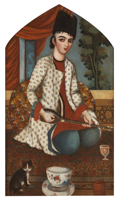 hráč na sitar, c. 1830-1840. od Unbekannt