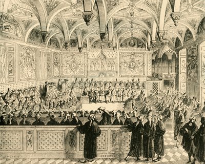 Zasedání parlamentu v Paříži, 1890. od Unbekannt