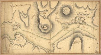 Sketch of Forts Clinton & Montgomery, zaútočili 6. října. 1777 jednotkami pod velením sira Henryho Clintona, K.B., generálporučíka sil H. Maj. a vrchního velitele New Yorcku a jeho závislých částí. od Unbekannt