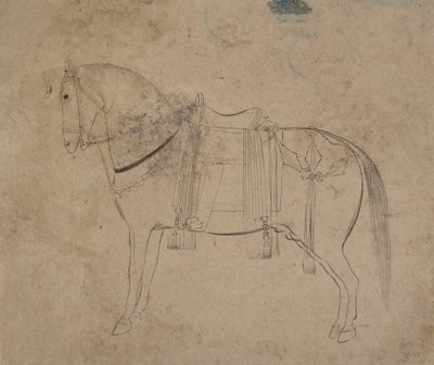Skica koně, konec 18. století. od Unbekannt