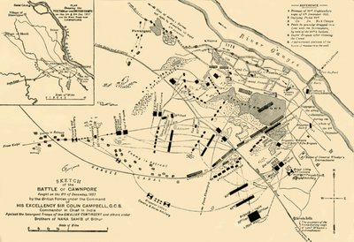 Náčrt bitvy u Cawnpore, 1857, 1901. od Unbekannt