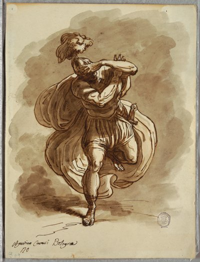 Skicář Folio, Slepý voják, Detail z obrácení sv. Pavla, studie po Agostinu Carracci od Unbekannt