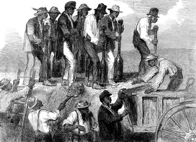 Orjatyövoima vahvistaa Savannahin linnoituksia Georgiassa, Amerikan sisällissota, 1863 od Unbekannt