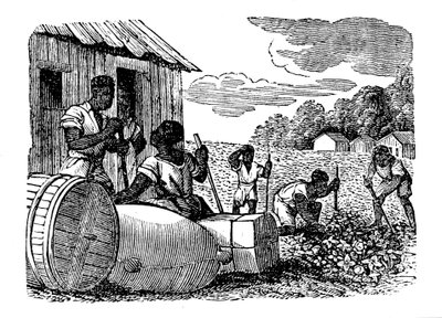 Otroci pracující na tabákové plantáži, 1833 od Unbekannt