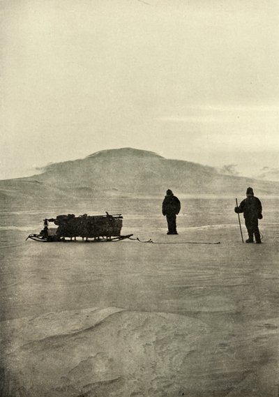 Sáňkování na bariéře před návratem slunce, c1908, 1909 od Unbekannt