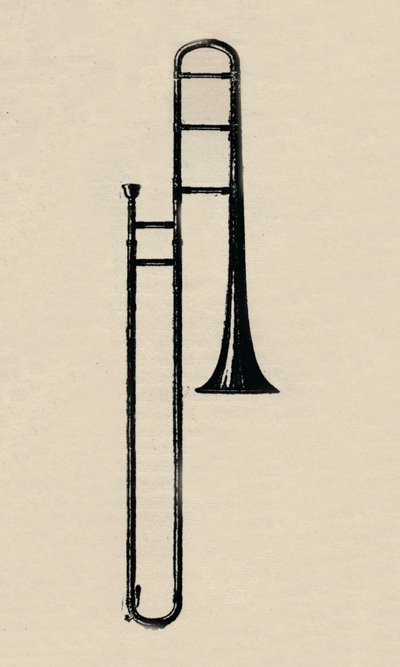 Slide Trombone, 1910. od Unbekannt