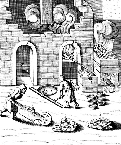 Tavení mědi, 1683 od Unbekannt