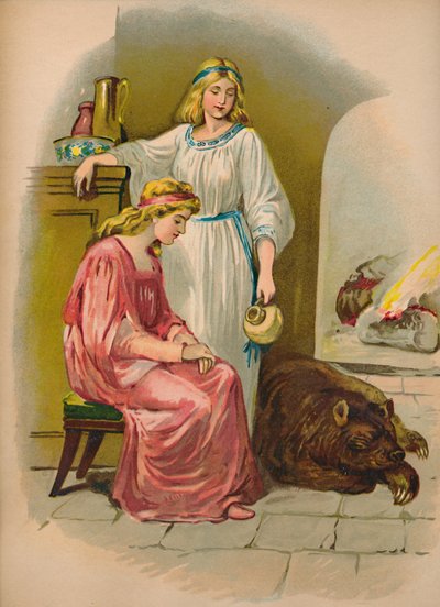 Sněhově bílá a růžově červená, 1903 od Unbekannt