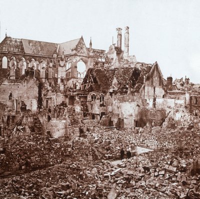 Katedrála Soissons, Soissons, severní Francie, c1914-c1918. od Unbekannt