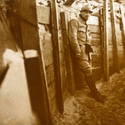 Voják v zákopech, c1914-c1918 od Unbekannt