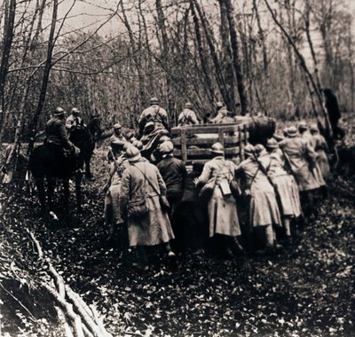 Vojáci v lesích, c1914-c1918 od Unbekannt