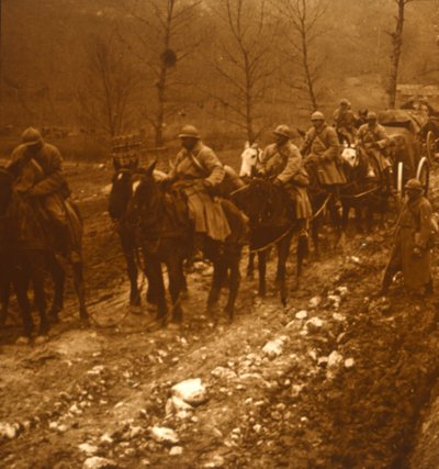 Vojáci v pohybu, c1914-c1918 od Unbekannt