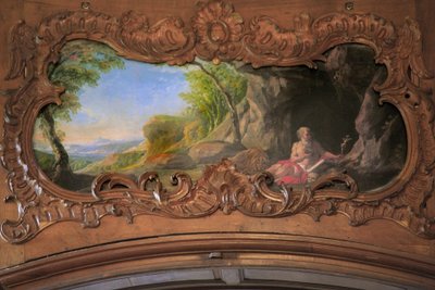 Somme, cisterciácké opatství Valloires z 12. století, přestavěné v 17. století, malba připisovaná Francoisi Boucherovi v sakristii L