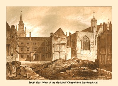 South East View Guildhall Chapel a Blackwell Hall, 1886 od Unbekannt