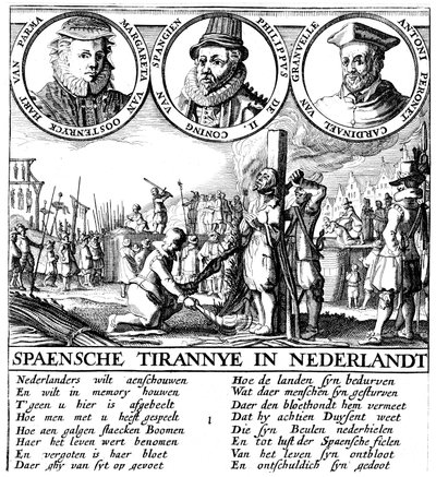 Španělská poprava hugenotů, c1565 od Unbekannt