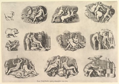 Zrcadlo římské velkoleposti: Subjekty po Antiqu..., popraveni ca. 1550-77, vytištěno po roce 1577. od Unbekannt