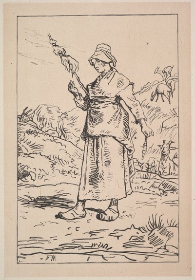 Přadlena z Auvergne, 1830-99. od Unbekannt